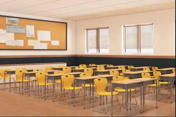 Image depicting class room furniture